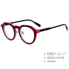 Load image into Gallery viewer, 54541 Brand Retro Round Frame Plate Material High-End Men&#39;s and Women&#39;s Glasses Frame Can Prevent Blue Light