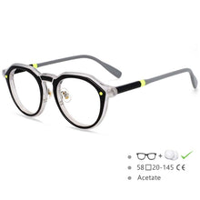 Load image into Gallery viewer, 54541 Brand Retro Round Frame Plate Material High-End Men&#39;s and Women&#39;s Glasses Frame Can Prevent Blue Light