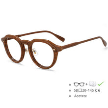 Load image into Gallery viewer, 54541 Brand Retro Round Frame Plate Material High-End Men&#39;s and Women&#39;s Glasses Frame Can Prevent Blue Light