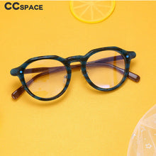 Load image into Gallery viewer, 54541 Brand Retro Round Frame Plate Material High-End Men&#39;s and Women&#39;s Glasses Frame Can Prevent Blue Light