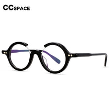 Load image into Gallery viewer, 54542 Brand Retro Round Frame Half Frame Broken Flower Plate Material High-End Women\&#39;s Eyeglasses