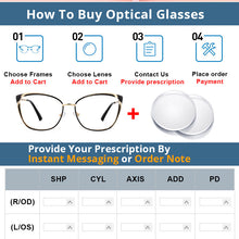 Load image into Gallery viewer, 54545 Retro Metal Optical Glasses Frames Anti Blue Light Women Computer Eyeglasses Myopia Zero Glasses