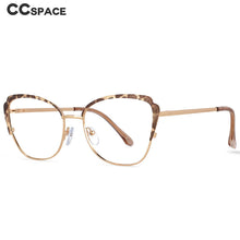 Load image into Gallery viewer, 54546 Women Retro Anti Blue Light Optical Eyeglass Computer Glasses Frame Metal Cat Eye Leopard Eyewear