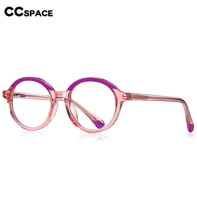 54547 Teenagers Round Anti-Blue Light Glasses Frame  Stitching Color TR90 Material Youth Style Optical Frame