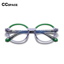 Load image into Gallery viewer, 54547 Teenagers Round Anti-Blue Light Glasses Frame  Stitching Color TR90 Material Youth Style Optical Frame