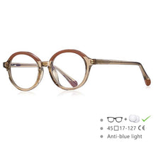 Load image into Gallery viewer, 54547 Teenagers Round Anti-Blue Light Glasses Frame  Stitching Color TR90 Material Youth Style Optical Frame