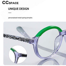 Load image into Gallery viewer, 54547 Teenagers Round Anti-Blue Light Glasses Frame  Stitching Color TR90 Material Youth Style Optical Frame
