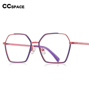 54548 Occhiali da donna anti-luce blu Montatura con cuciture a colori Montatura da vista da donna Gambe a molla Occhiali da vista per computer da ufficio 