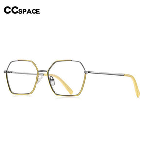 54548 Occhiali da donna anti-luce blu Montatura con cuciture a colori Montatura da vista da donna Gambe a molla Occhiali da vista per computer da ufficio 