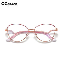 Load image into Gallery viewer, 54550 Personality Metal Cat Eye Ladies Full Frame Delicate Temple Design Anti-Blue Light Goggles