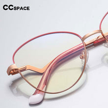 Load image into Gallery viewer, 54550 Personality Metal Cat Eye Ladies Full Frame Delicate Temple Design Anti-Blue Light Goggles