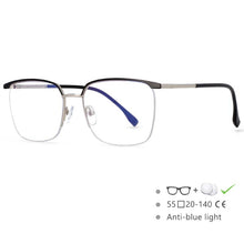 Load image into Gallery viewer, 54557 Men&#39;s Half Frame Metal Frame Anti-Blu-Ray Literature Computer Glasses Frame Prescription Glasses Classic Glasses