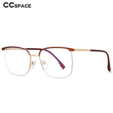 Load image into Gallery viewer, 54557 Men&#39;s Half Frame Metal Frame Anti-Blu-Ray Literature Computer Glasses Frame Prescription Glasses Classic Glasses