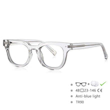 Load image into Gallery viewer, 54560 TR90 Anti Blue Glasses Frame Myopia Glasses Retro Round Optical Prescription Eyeglasses Frame Men and Women