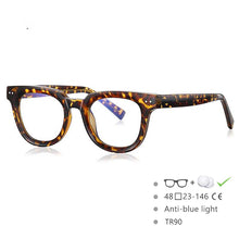 Load image into Gallery viewer, 54560 TR90 Anti Blue Glasses Frame Myopia Glasses Retro Round Optical Prescription Eyeglasses Frame Men and Women