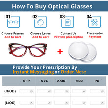 Load image into Gallery viewer, 54562 Cat Eye Ladies Prescription Glasses Leopard Frame Anti-Blue Light TR90 Glasses Frame Computer Eyeglasses