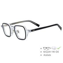 Load image into Gallery viewer, 54563 Acetate Glasses Retro Color Stripe Cat Eye Eyewear Optics Frame  Prescription Glasses Frames Optical Eyewear