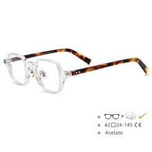Load image into Gallery viewer, 54563 Acetate Glasses Retro Color Stripe Cat Eye Eyewear Optics Frame  Prescription Glasses Frames Optical Eyewear