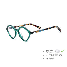 Load image into Gallery viewer, 54564 Retro Cat Eye Color Stripe Acetate Optical Glasses Frames Men Women Glasses