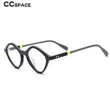 Load image into Gallery viewer, 54564 Retro Cat Eye Color Stripe Acetate Optical Glasses Frames Men Women Glasses