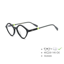 Load image into Gallery viewer, 54564 Retro Cat Eye Color Stripe Acetate Optical Glasses Frames Men Women Glasses