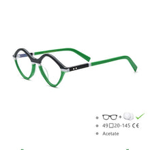 Load image into Gallery viewer, 54564 Retro Cat Eye Color Stripe Acetate Optical Glasses Frames Men Women Glasses