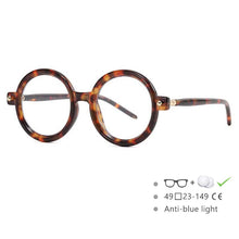 Load image into Gallery viewer, 54567 Retro Round Glasses Frame Brand Men Women Anti-Blue Light Computer Goggles Eyeglasses
