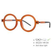 Load image into Gallery viewer, 54567 Retro Round Glasses Frame Brand Men Women Anti-Blue Light Computer Goggles Eyeglasses