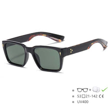 Load image into Gallery viewer, 54568 Men&#39;s Rectangular Frame Rivet Arrow Simple Sunglasses Frame with Glasses UV400