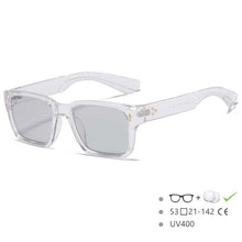 Load image into Gallery viewer, 54568 Men&#39;s Rectangular Frame Rivet Arrow Simple Sunglasses Frame with Glasses UV400