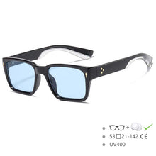 Load image into Gallery viewer, 54568 Men&#39;s Rectangular Frame Rivet Arrow Simple Sunglasses Frame with Glasses UV400