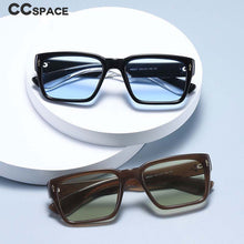 Load image into Gallery viewer, 54568 Men&#39;s Rectangular Frame Rivet Arrow Simple Sunglasses Frame with Glasses UV400