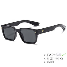 Load image into Gallery viewer, 54568 Men&#39;s Rectangular Frame Rivet Arrow Simple Sunglasses Frame with Glasses UV400
