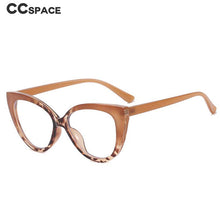 Load image into Gallery viewer, 54570 Large Frame Cat Eye Ladies Anti-Blue Light Frame Pc Glasses Frame Candy Stitching Color Eyeglasses
