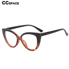 Load image into Gallery viewer, 54570 Large Frame Cat Eye Ladies Anti-Blue Light Frame Pc Glasses Frame Candy Stitching Color Eyeglasses