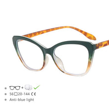 Load image into Gallery viewer, 54571 Brand Simple Cat Eye Ladies Large Frame Anti-Blue Light Frame Tr90 Material Computer Literature Glasses