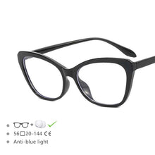 Load image into Gallery viewer, 54571 Brand Simple Cat Eye Ladies Large Frame Anti-Blue Light Frame Tr90 Material Computer Literature Glasses