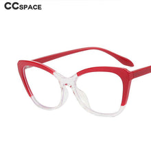 Load image into Gallery viewer, 54571 Brand Simple Cat Eye Ladies Large Frame Anti-Blue Light Frame Tr90 Material Computer Literature Glasses