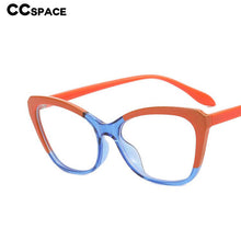 Load image into Gallery viewer, 54571 Brand Simple Cat Eye Ladies Large Frame Anti-Blue Light Frame Tr90 Material Computer Literature Glasses