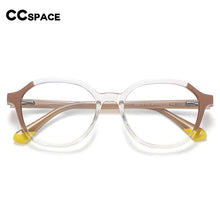Load image into Gallery viewer, 54572 Anti-Blue Light Frame Brand Round Frame Stitching Color TR90 Youth Literature Eyeglasses
