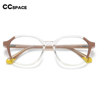54572 Anti-Blue Light Frame Brand Round Frame Stitching Color TR90 Youth Literature Eyeglasses