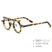 Load image into Gallery viewer, 54575 Brand Retro Round Frame Printing Color Punk Plate Material High-End Men\'s and Women\'s Glasses Frame Owl
