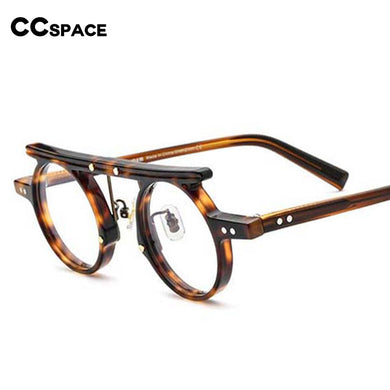 54575 Brand Retro Round Frame Printing Color Punk Plate Material High-End Men\'s and Women\'s Glasses Frame Owl
