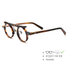 Load image into Gallery viewer, 54575 Brand Retro Round Frame Printing Color Punk Plate Material High-End Men\'s and Women\'s Glasses Frame Owl