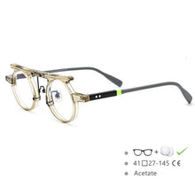 Load image into Gallery viewer, 54575 Brand Retro Round Frame Printing Color Punk Plate Material High-End Men\'s and Women\'s Glasses Frame Owl