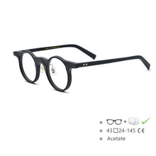 Load image into Gallery viewer, 54581 Retro Round Frame Floral Solid Color Stitching Plate Material High-End Women\&#39;s Glasses Frame