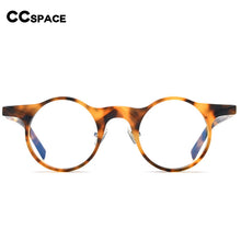 Load image into Gallery viewer, 54581 Retro Round Frame Floral Solid Color Stitching Plate Material High-End Women\&#39;s Glasses Frame