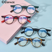 Load image into Gallery viewer, 54581 Retro Round Frame Floral Solid Color Stitching Plate Material High-End Women\&#39;s Glasses Frame
