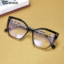 Load image into Gallery viewer, 54585 Ladies Anti-Blu-Ray Optical Frame Cat Eye Square Large Frame Eye Protection Splicing Color Eyeglasses