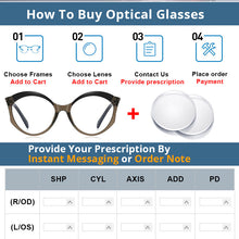 Load image into Gallery viewer, 54586  Large Frame Cat Eye Round Optical Prescription Glasses Frame Stitching Color TR90 Women&#39;s Anti-Blue Light Glasses Frame